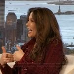 Catherine Zeta Jones’ red embellished jacket on The Drew Barrymore Show
