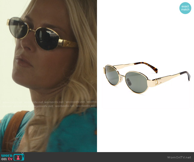 Celine Triomphe Metal Round Sunglasses
