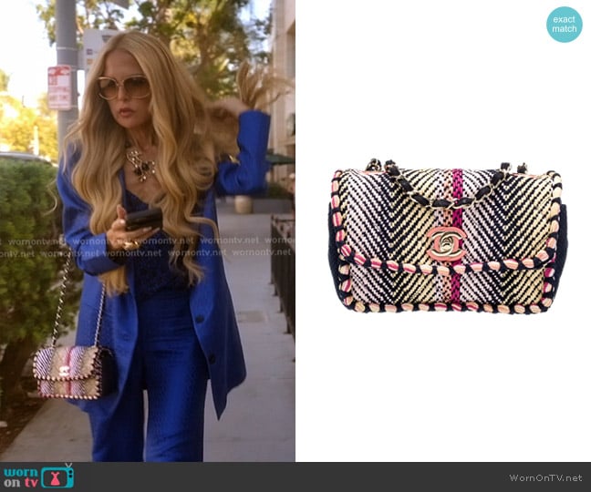 Chanel Quilted Woven Shoulder Bag worn by Rachel Zoe on The Real Housewives of Beverly Hills