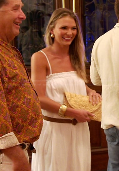 Charley's straw clutch on Southern Charm