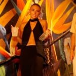 Charley’s black halter top and skirt on Southern Charm