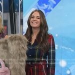 Monica Mangin’s tartan check shirtdress on Today