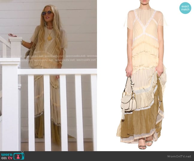 Chloe Silk Ruffle Maxi Dress worn by Rachel Zoe on The Real Housewives of Beverly Hills