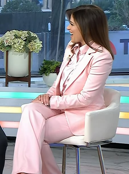Chloe’s pink blazer and blouse on Today