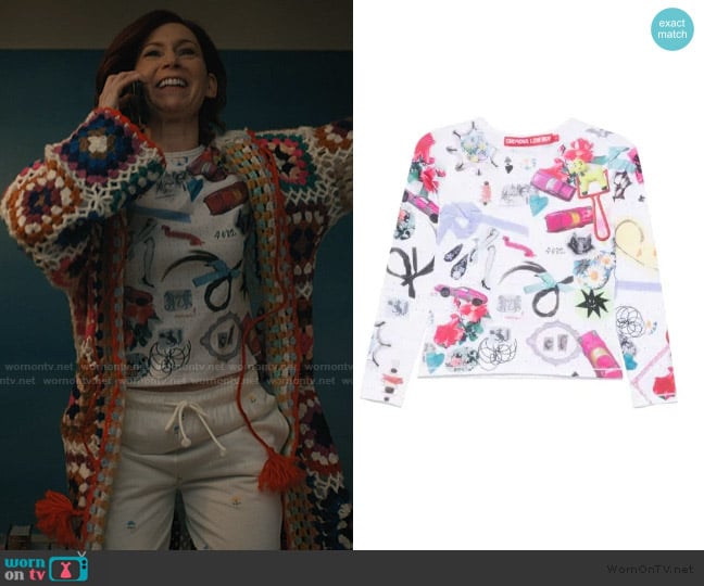 Chopova Lowena What's In My Bag T-shirt worn by Elsbeth Tascioni (Carrie Preston) on Elsbeth