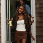 Ciara’s brown mini skirt on Summer House