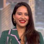 Cyndi’s green and pink stripe blazer on The View