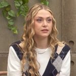 Claire’s argyle sweater vest on The Young and the Restless