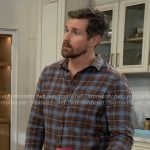 Cody’s blue and brown plaid shirt on General Hospital