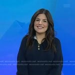 Adrianna’s navy collared sweater dress on Today