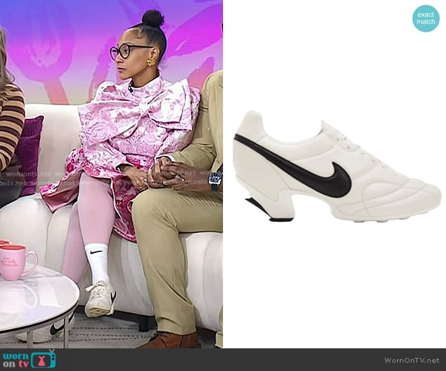 Comme Des Garcons x Nike Bicolor Leather Sneaker Pumps worn by Nova Styles on Today