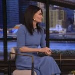 Courtney Cox’s blue midi dress on Live with Kelly and Mark