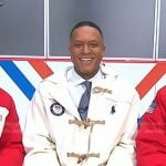 Craig's white toggle coat on Today
