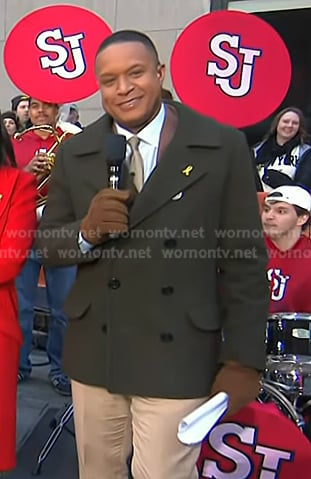 Craig's green peacoat on Today