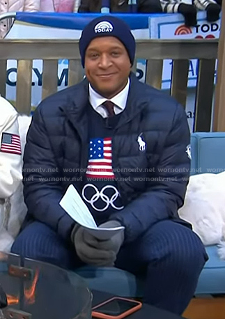 Craig’s navy American flag sweater on Today