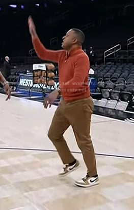 Craing’s brown and white sneakers on Today