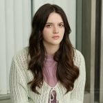 Haley's crochet knit cardigan on The Lincoln Lawyer