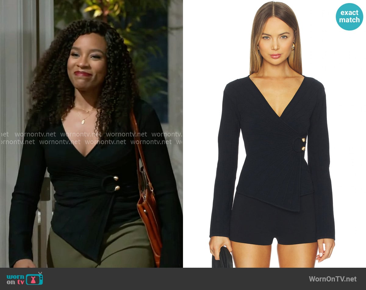 Cult Gaia Collette Top worn by Naomi Hamilton Hawthorne (Arielle Prepetit) on Beyond the Gates