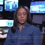 Dana Griffin’s denim button down top on NBC News Daily