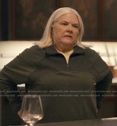 Dana's green zip sweater on The Burbs