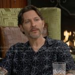 Daniel’s black starburst print shirt on The Young and the Restless