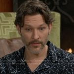 Daniel’s black starburst print shirt on The Young and the Restless
