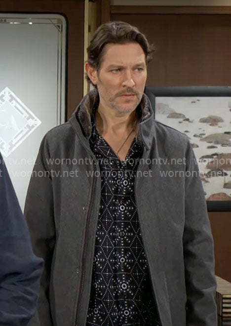 Daniel’s grey coat on The Young and the Restless