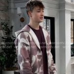 Danny’s printed hoodie on General Hospital