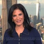 Darlene's navy studded collar polo dress on Today