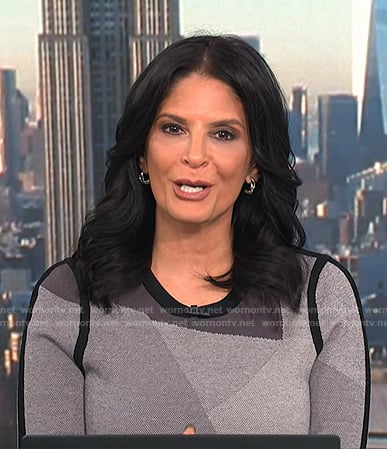 Darlene’s grey colorblock dress on Today