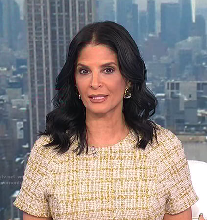 Darlene’s yellow short sleeve tweed dress on Today