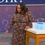 Denise Caldwell's brown floral mesh dress on Tamron Hall Show