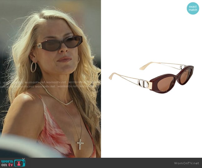 Dior 30Montaigne B6I Cat-eye Sunglasses worn by Angela Norris (Ali Larter) on Landman