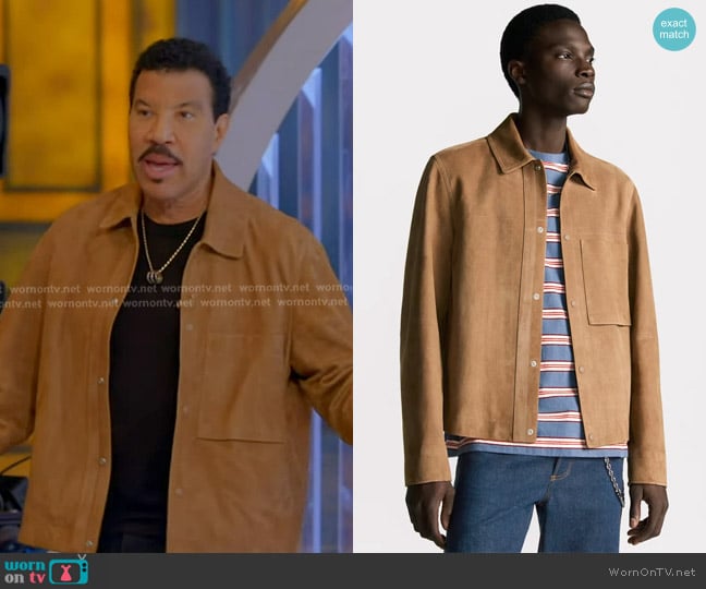 Dior Blouson Jacket in Brown Lambskin worn by Lionel Richie on American Idol