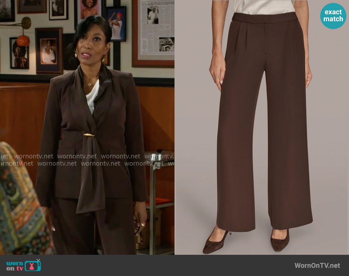  Donna Karan Wide Leg Pants worn by Dana 'Leslie' Thomas (Trisha Mann-Grant) on Beyond the Gates