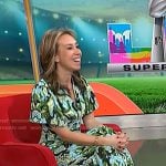 Shannon Doherty's blue and green floral print dress on NBC News Daily