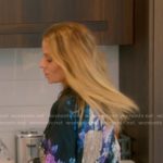 Dorit’s black floral robe on The Real Housewives of Beverly Hills