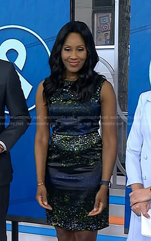 Dr. Jen Caudle’s printed sleeveless mini dress on Today