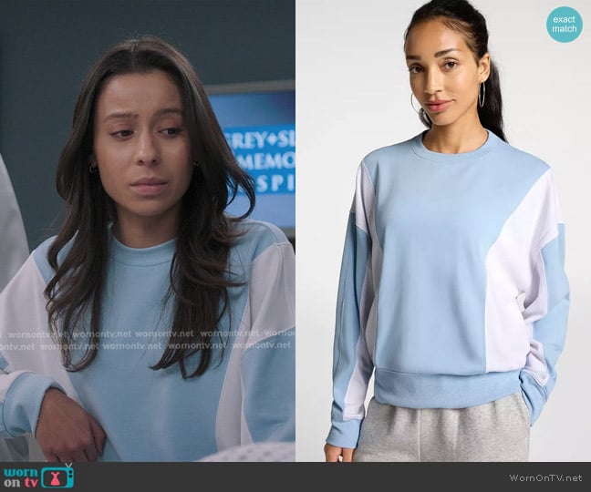 DSG So Soft Crew Sweatshirt in Blue Chalk/White