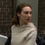 Miss Dylan’s beige hoodie on The Bold and the Beautiful
