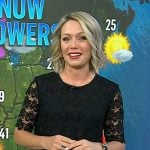 Dylan's black short sleeve lace top on Today