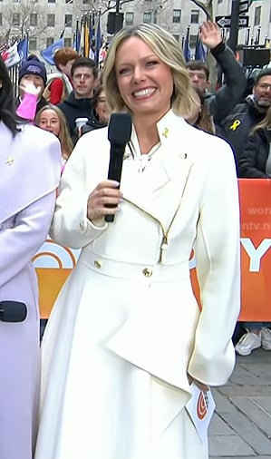 Dylan's white ruffle coat on Today