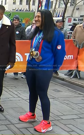 Elana Meyers Taylor’s orange sneakers on Today
