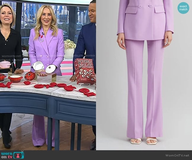 Elie Tahari Fit & Flare Pant in Iris worn by Chassie Post on Today