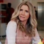 Elliot’s pink cable knit sweater vest on Scrubs