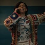 Elsbeth’s white printed top on Elsbeth