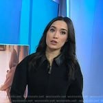 Emilie's black peplum jacket on Today