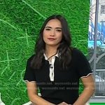 Emilie’s black contrast trim polo dress on Today