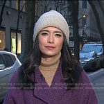 Emilie’s purple double breasted coat on Today