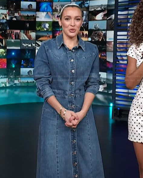 Emily’s denim shirtdress on Access Hollywood